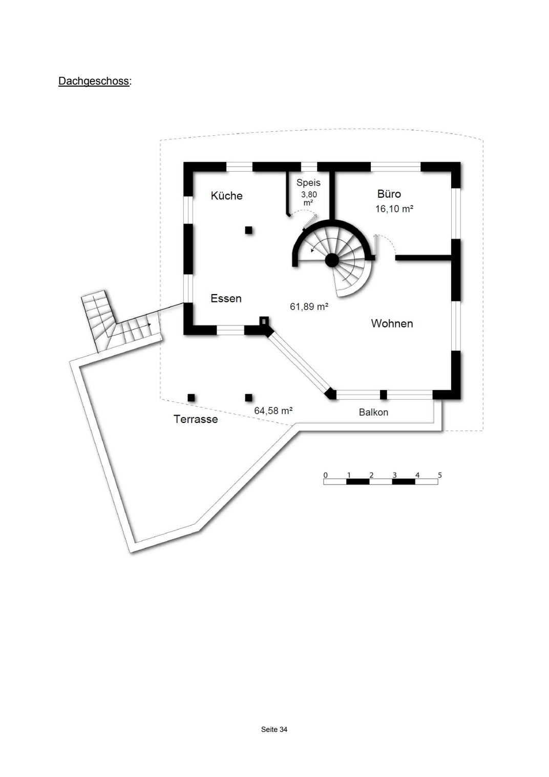 Originalgrundriss Dachgeschoss